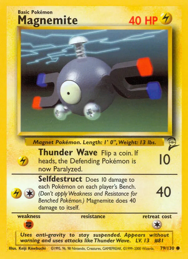 Base Set 2 英語版 Magnemite 79 カード表面