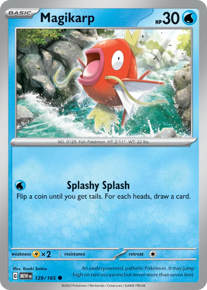 Scarlet & Violet—151 영어판 Magikarp 129 카드 앞면