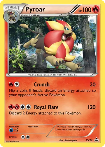 Pyroar XY26 $1.72
