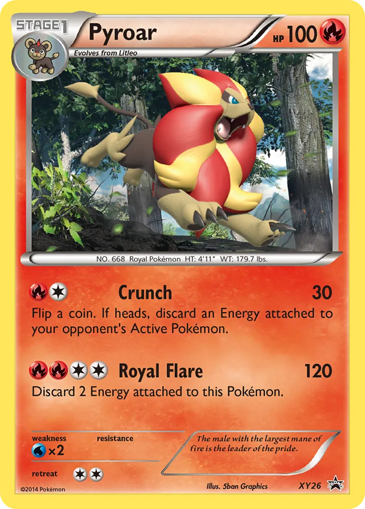 XY Black Star Promos 英語版 Pyroar XY26 カード表面