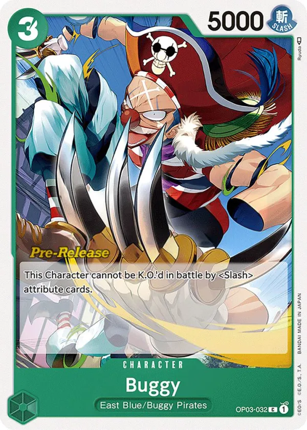 Pillars of Strength 英語版 Buggy OP03-032 · プレリリース カード表面