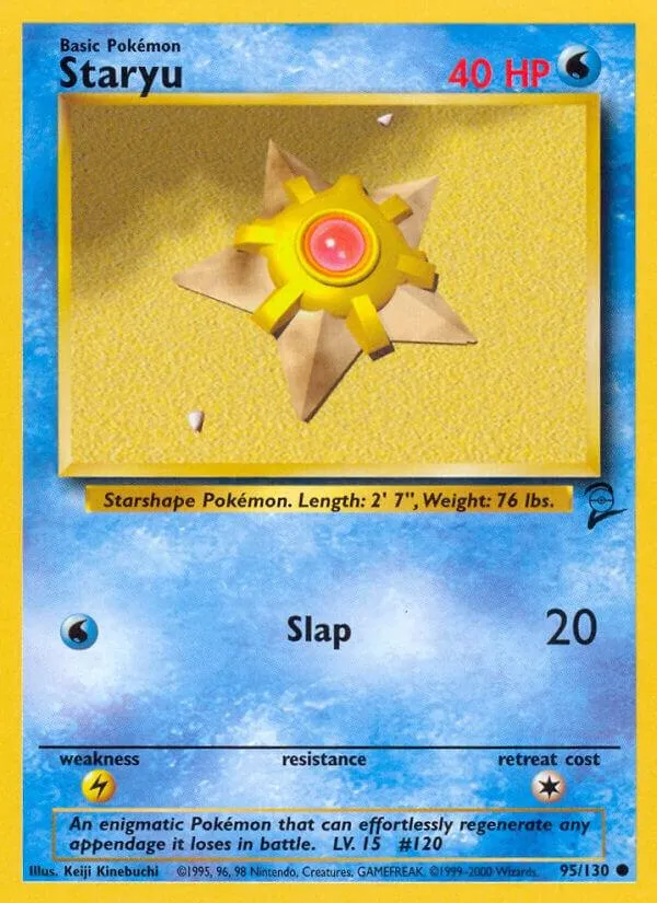 Base Set 2 영어판 Staryu 95 카드 앞면