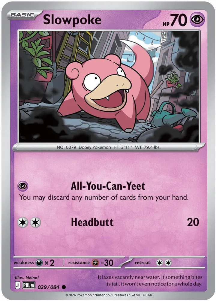 Mega Evolution—Pitch Black 영어판 Slowpoke 29 카드 앞면