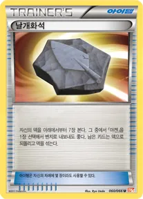 레드 컬렉션 韓国語版 날개화석 60 カード表面
