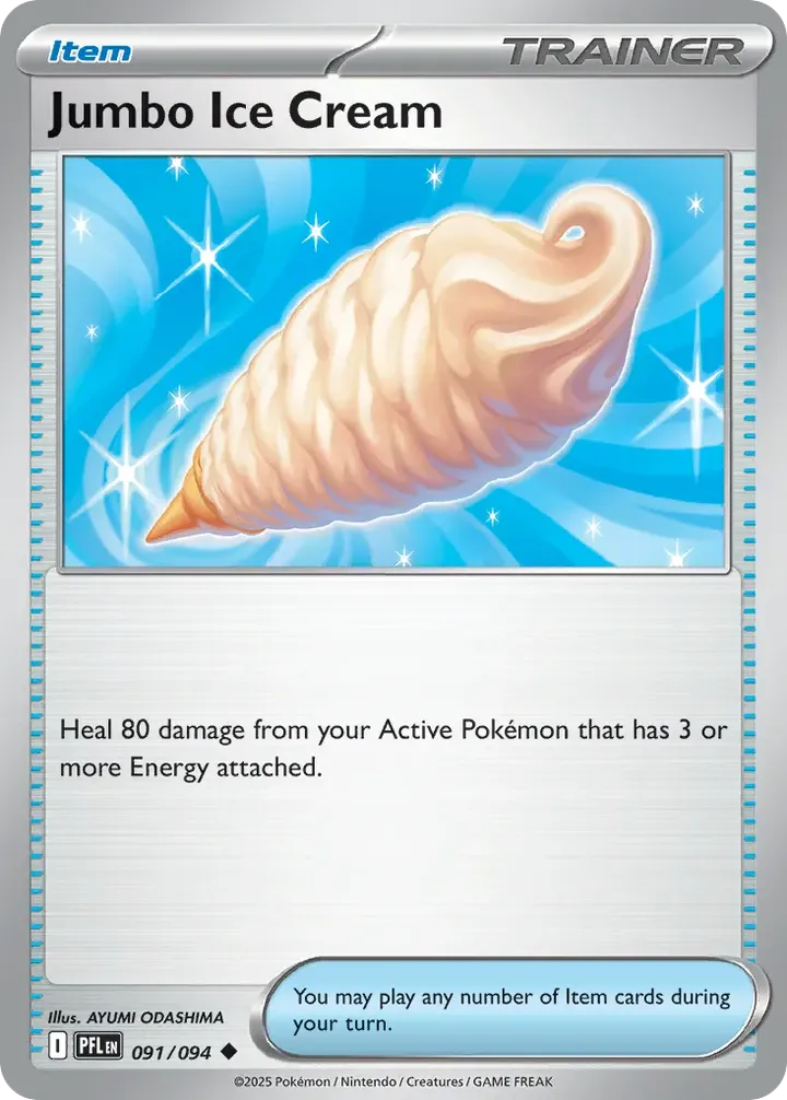 Mega Evolution—Phantasmal Flames 영어판 Jumbo Ice Cream 91 카드 앞면