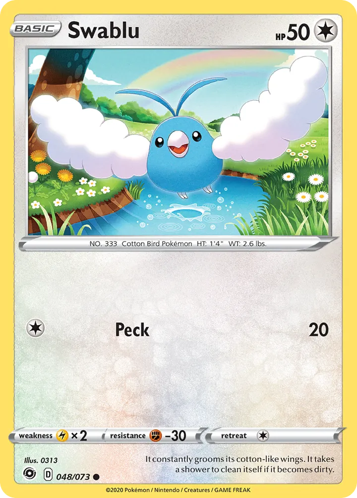 Champion's Path 영어판 Swablu 48 카드 앞면