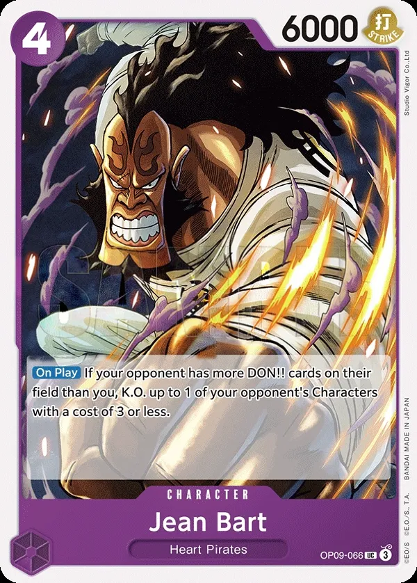 Emperors in the New World 영어판 Jean Bart OP09-066 카드 앞면