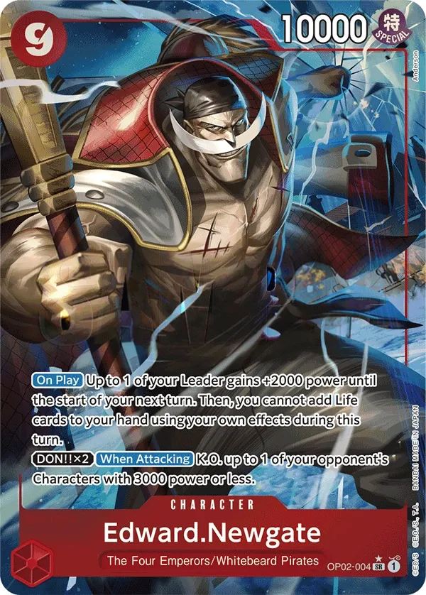 Paramount War 英語版 Edward.Newgate OP02-004 · パラレル 4 カード表面