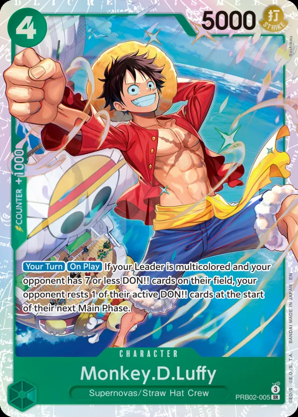 One Piece Card The Best vol.2 영어판 Monkey.D.Luffy PRB02-005 카드 앞면