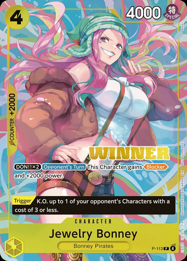 Promotion Cards 영어판 Jewelry Bonney P-113 · 패럴렐 카드 앞면
