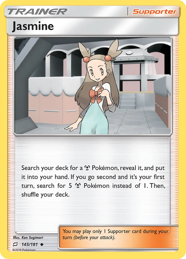 Sun & Moon—Team Up 영어판 Jasmine 145 카드 앞면