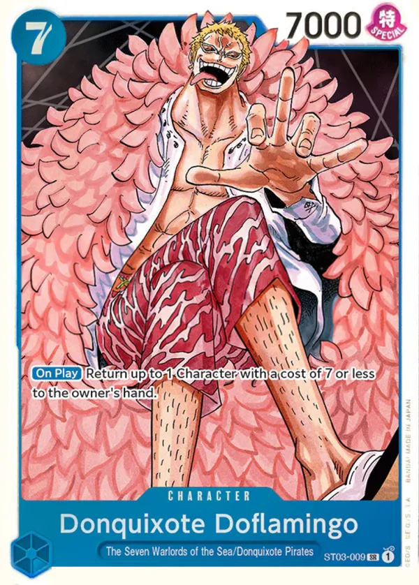 The Seven Warlords of the Sea 영어판 Donquixote Doflamingo ST03-009 카드 앞면