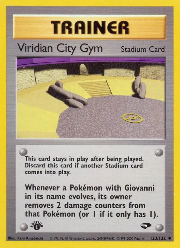 Gym Challenge 英語版 Viridian City Gym 123 カード表面