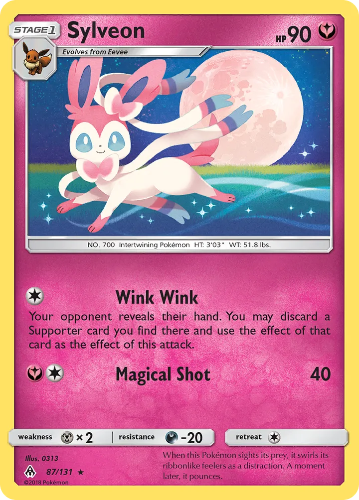Sun & Moon—Forbidden Light 영어판 Sylveon 87 카드 앞면