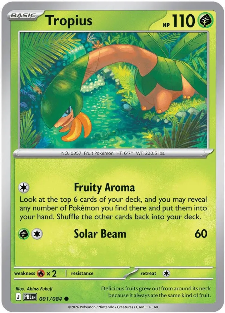 Mega Evolution—Pitch Black 영어판 Tropius 1 카드 앞면