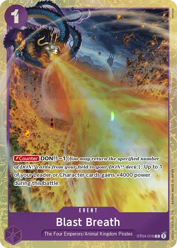 Animal Kingdom Pirates 영어판 Blast Breath ST04-016 · 패럴렐 4 카드 앞면