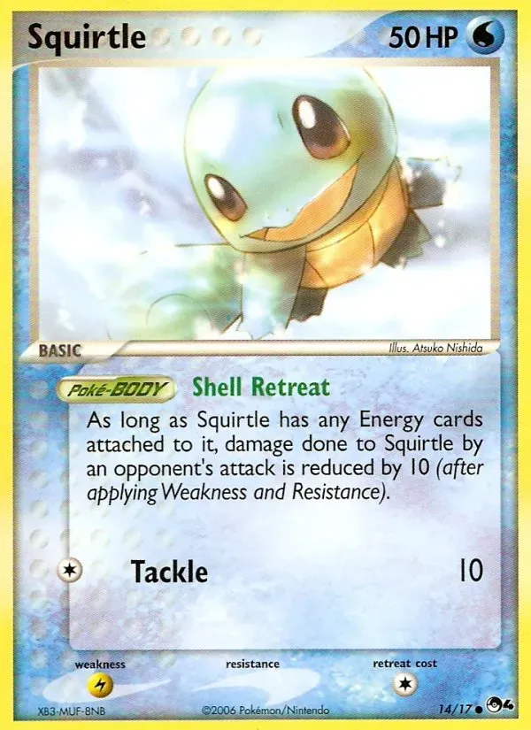 POP Series 4 영어판 Squirtle 14 카드 앞면
