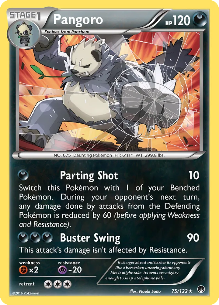 XY—BREAKpoint 영어판 Pangoro 75 카드 앞면