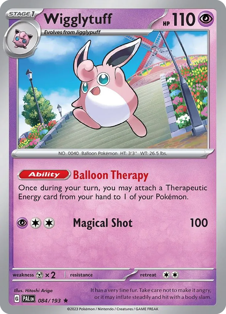 Scarlet & Violet—Paldea Evolved 영어판 Wigglytuff 84 카드 앞면