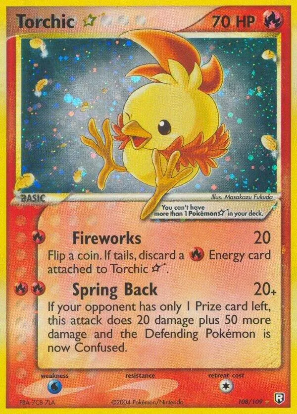 EX Team Rocket Returns 영어판 Torchic ★ 108 카드 앞면
