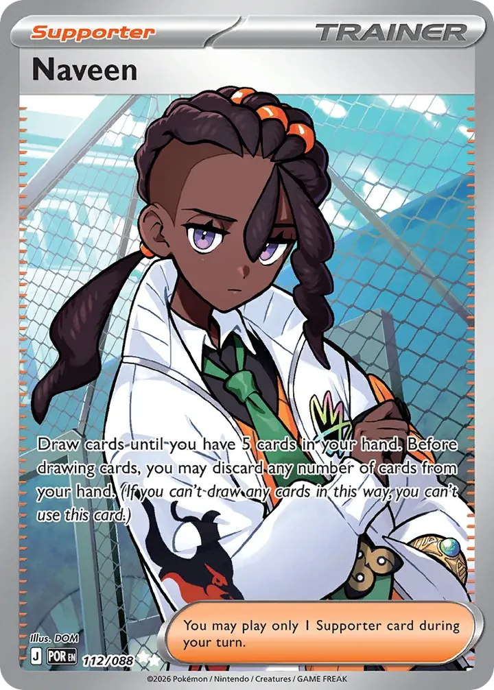 Mega Evolution—Perfect Order 英語版 Naveen 112 カード表面