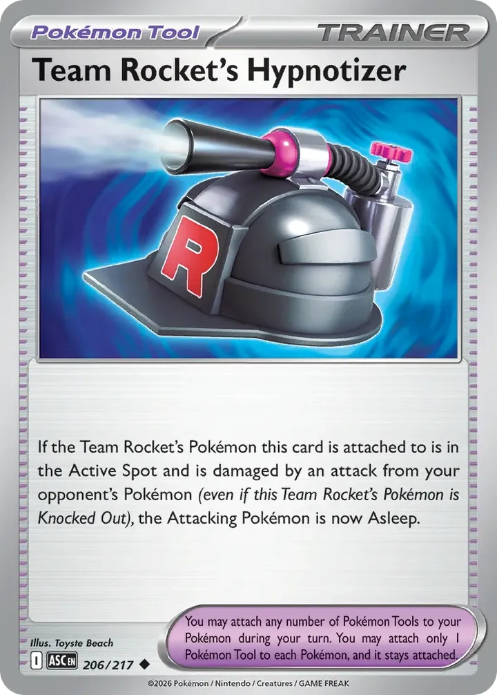 Mega Evolution—Ascended Heroes 英語版 Team Rocket's Hypnotizer 206 カード表面