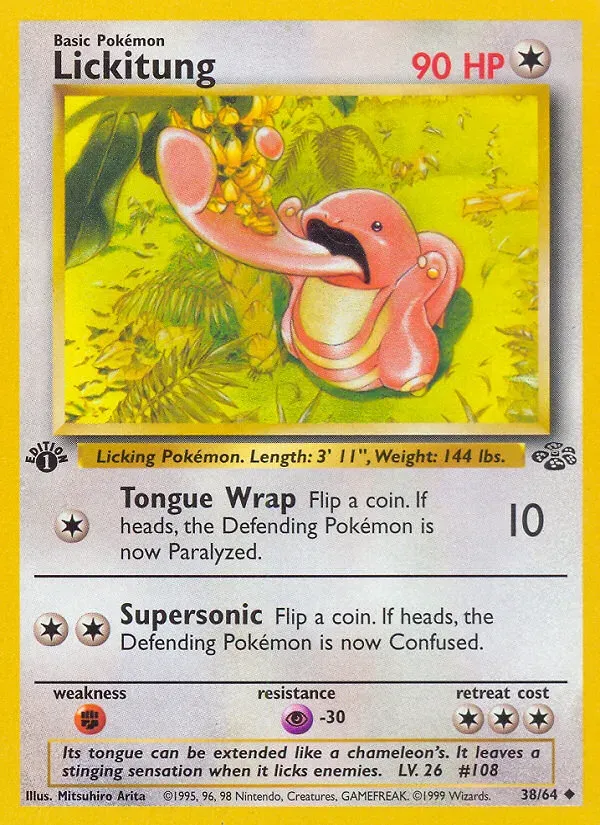 Jungle 英語版 Lickitung 38 カード表面