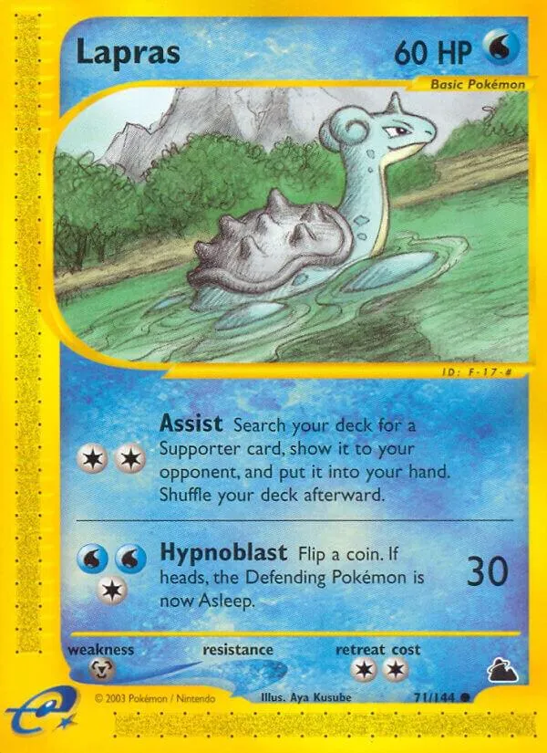 Skyridge 영어판 Lapras 71 카드 앞면