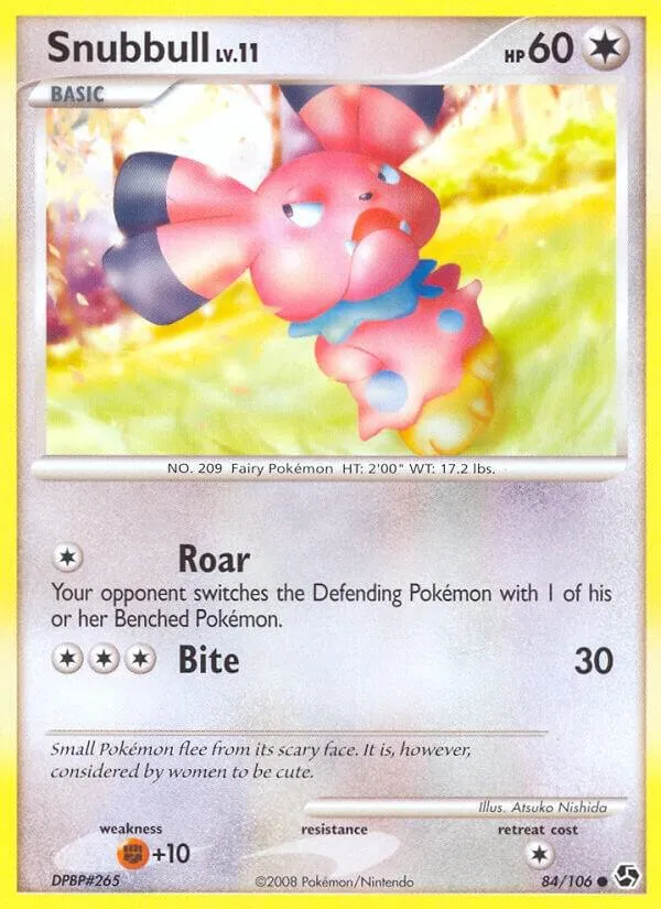 Diamond & Pearl—Great Encounters 英語版 Snubbull 84 カード表面