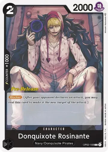 Donquixote Rosinante OP02-108 · プレリリース ¥3,121