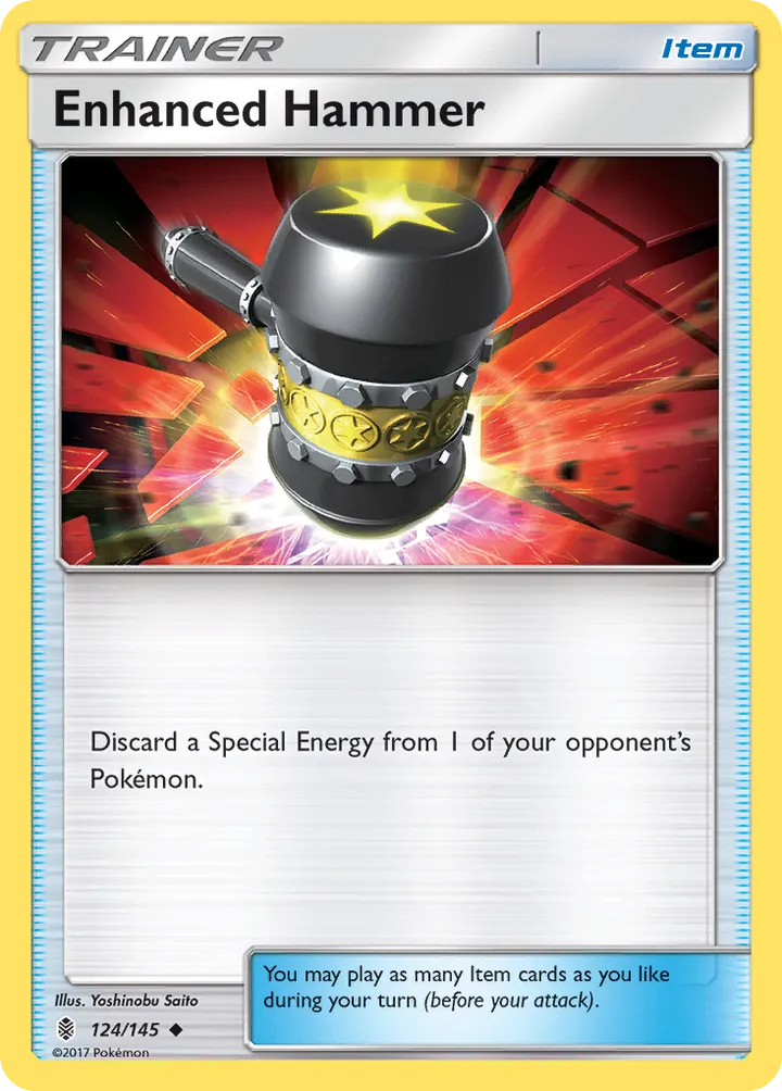 Sun & Moon—Guardians Rising 영어판 Enhanced Hammer 124 카드 앞면