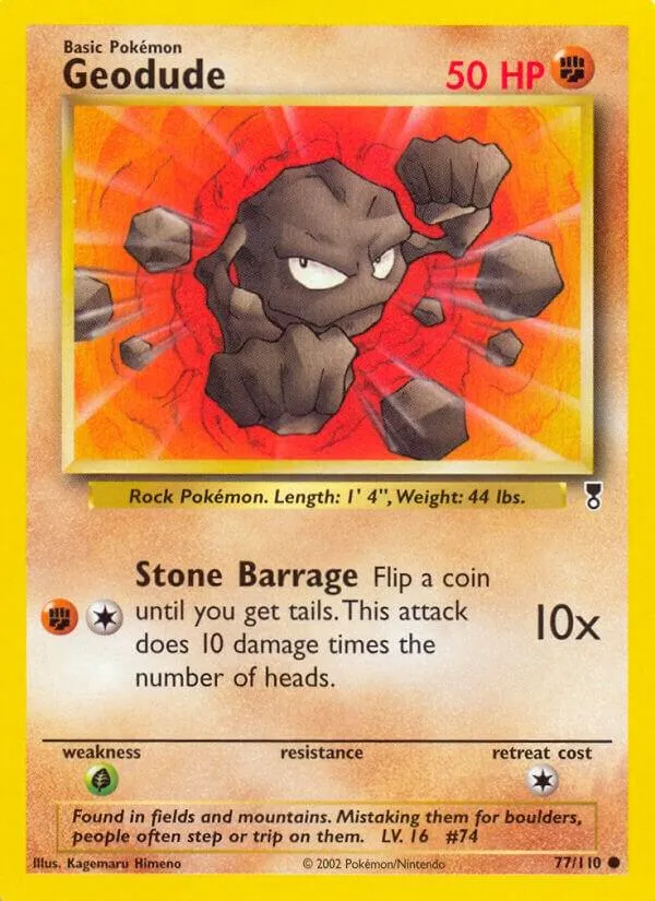 Legendary Collection 영어판 Geodude 77 카드 앞면