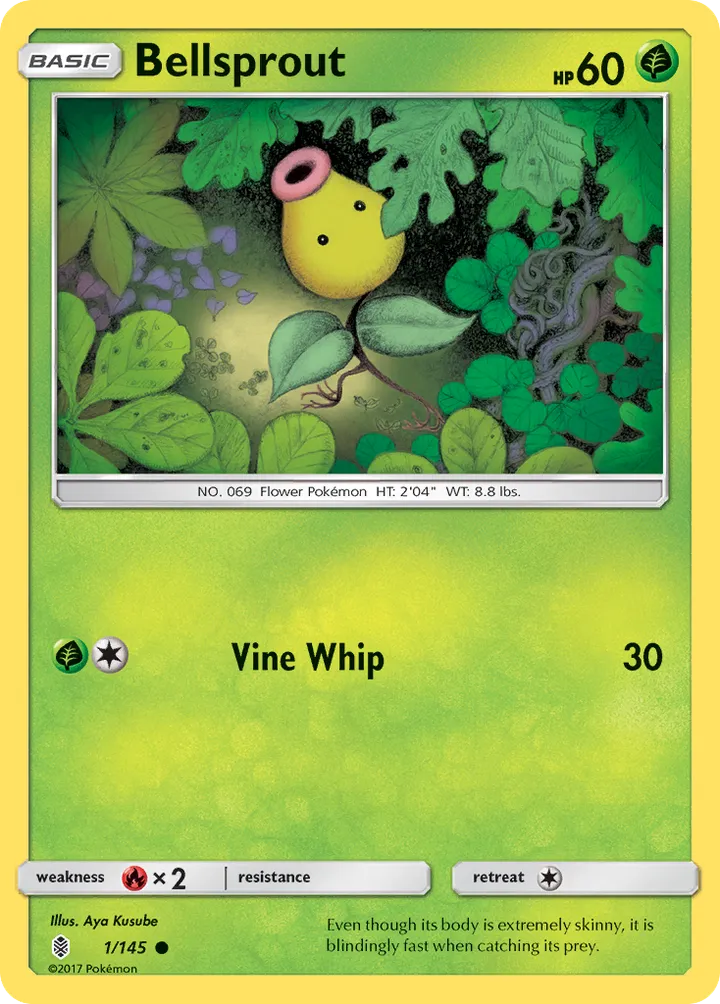 Sun & Moon—Guardians Rising 영어판 Bellsprout 1 카드 앞면