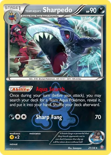 Team Aqua's Sharpedo 21 $5.55