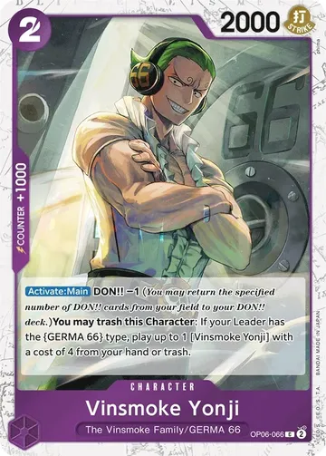 Vinsmoke Yonji OP06-066 · Parallel 2 $5.01