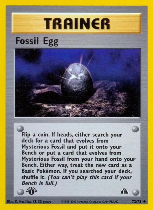 Neo Discovery 英語版 Fossil Egg 72 カード表面