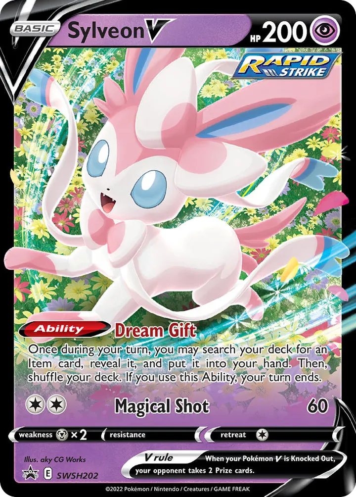 SWSH Black Star Promos 영어판 Sylveon V SWSH202 카드 앞면