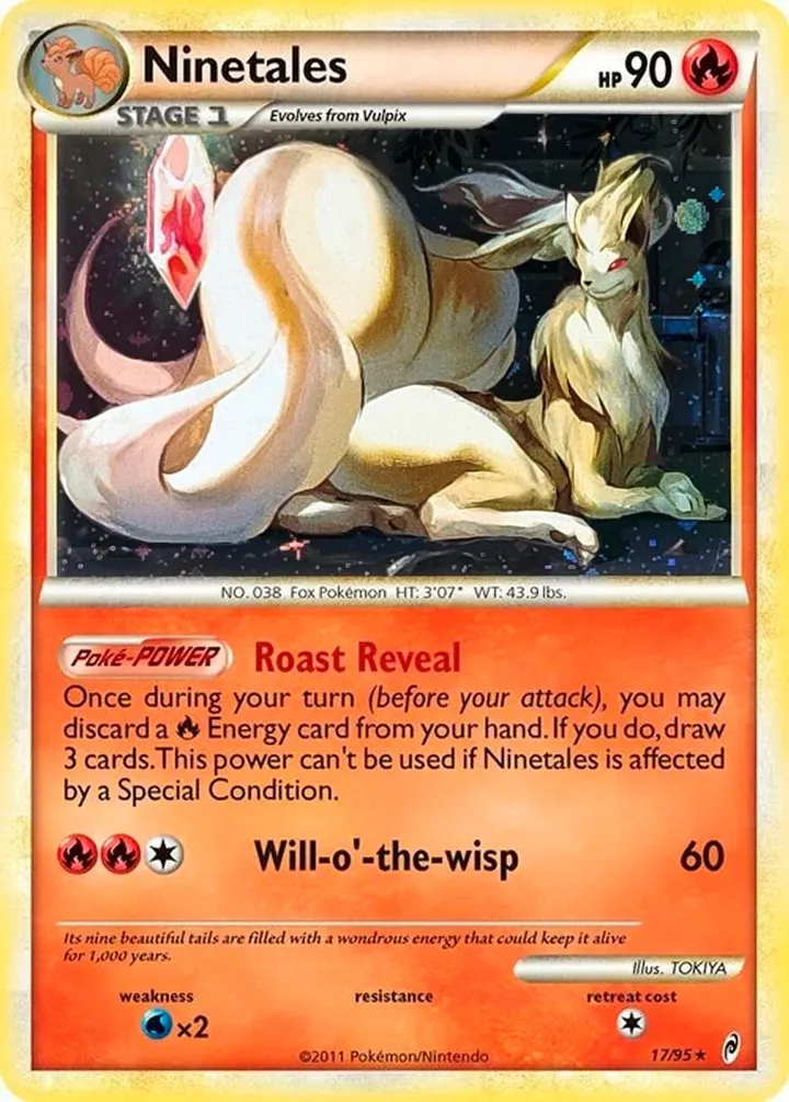 Pokémon TCG: Call of Legends 영어판 Ninetales 17 카드 앞면