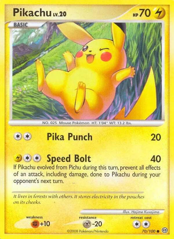 Diamond & Pearl—Stormfront 英語版 Pikachu 70 カード表面