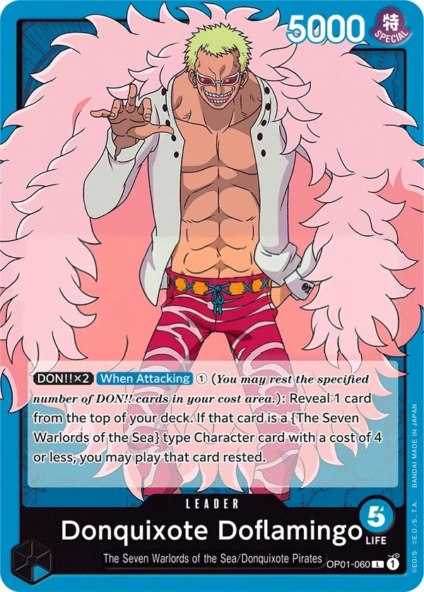 Romance Dawn 英語版 Donquixote Doflamingo OP01-060 カード表面