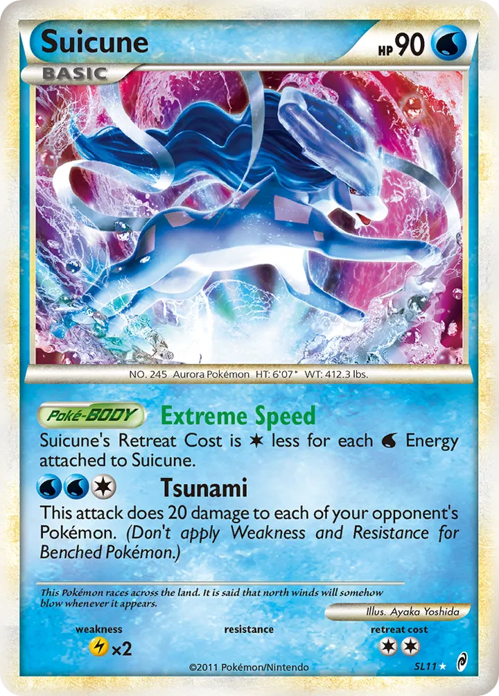 Pokémon TCG: Call of Legends 영어판 Suicune SL11 카드 앞면