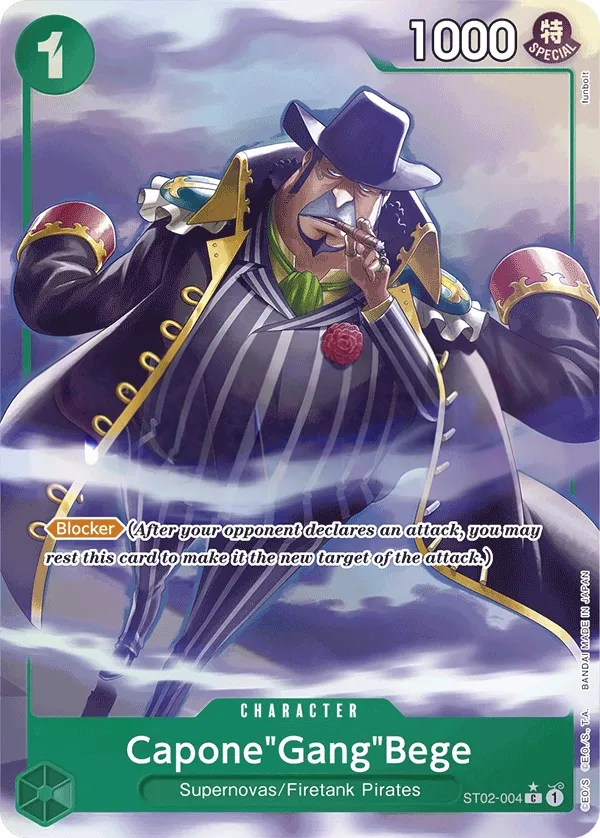 Worst Generation 英語版 Capone"Gang"Bege ST02-004 · パラレル 4 カード表面