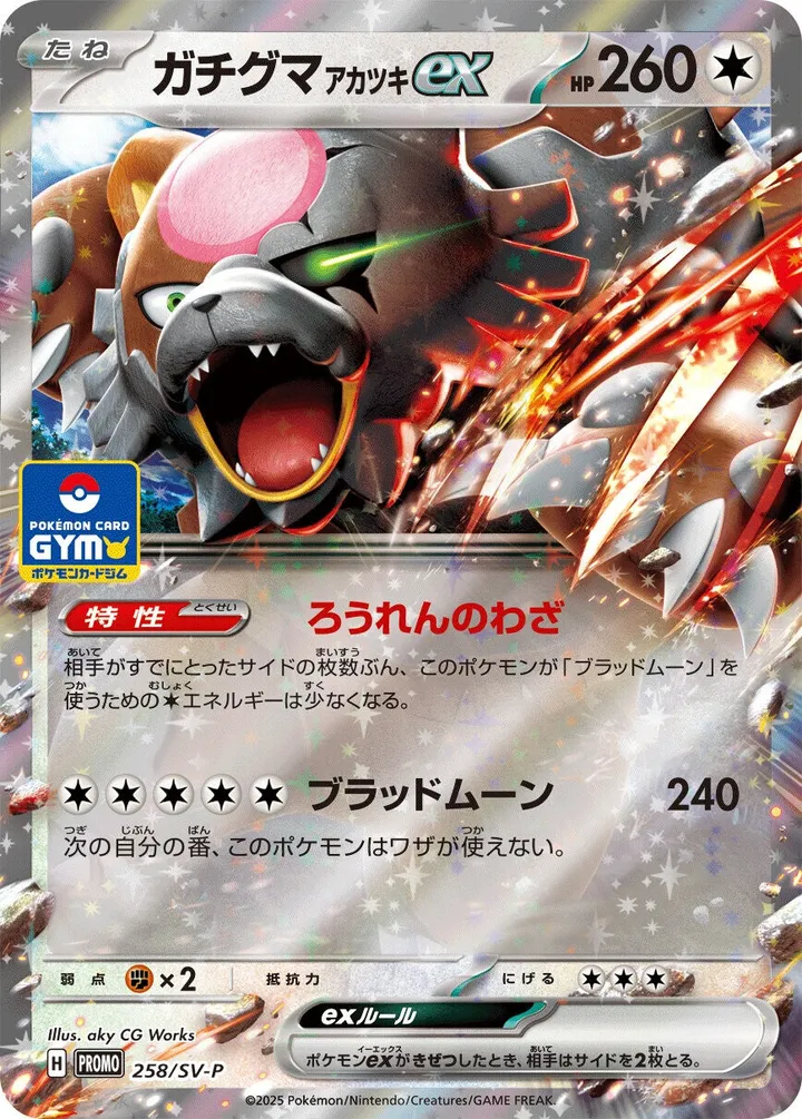 Front of Bloodmoon Ursaluna ex 258, SV-Pプロモーションカード Japanese