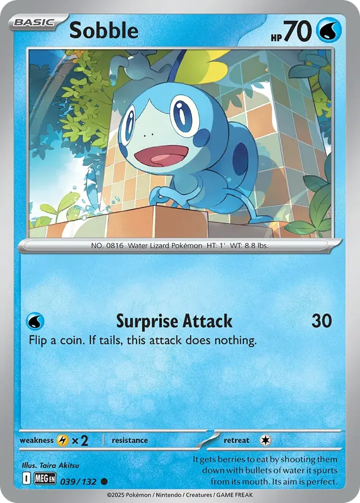 Mega Evolution 영어판 Sobble 39 카드 앞면