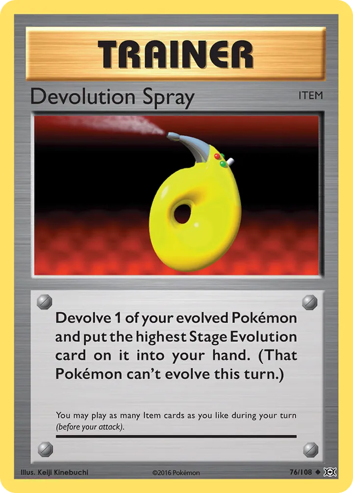XY—Evolutions 英語版 Devolution Spray 76 カード表面