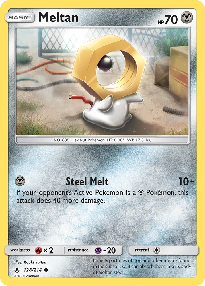 Sun & Moon—Unbroken Bonds 英語版 Meltan 128 カード表面