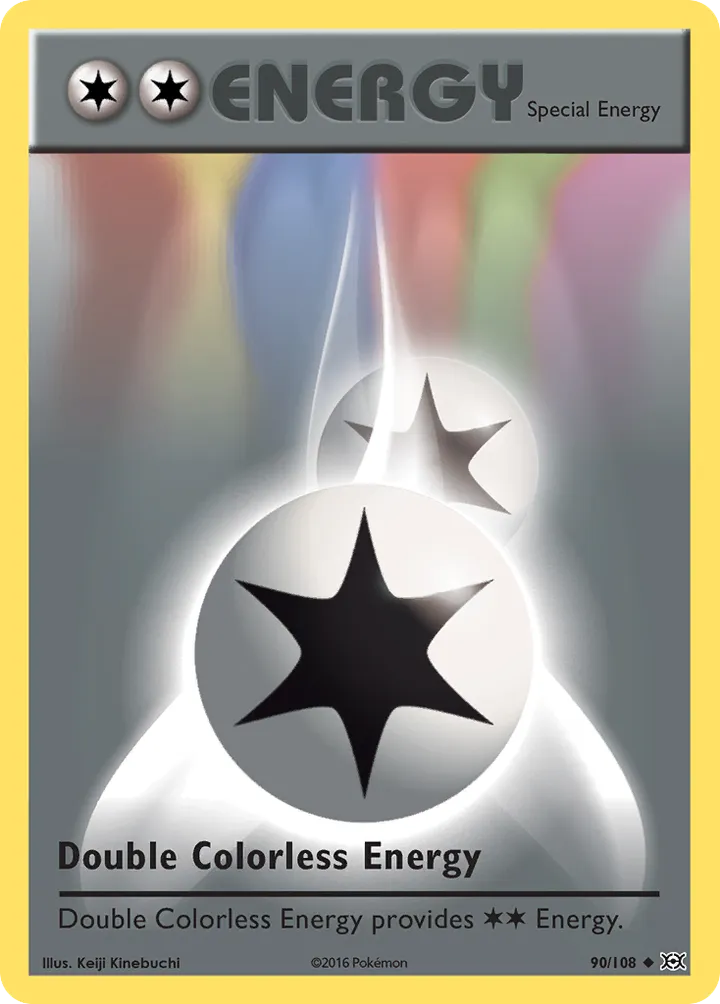 XY—Evolutions 영어판 Double Colorless Energy 90 카드 앞면