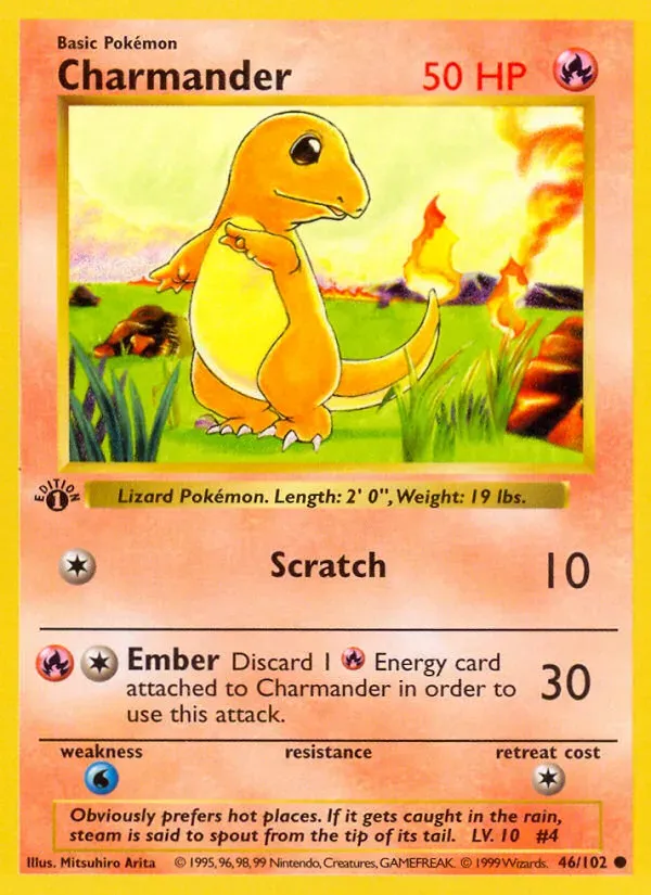 Base Set 英語版 Charmander 46 カード表面