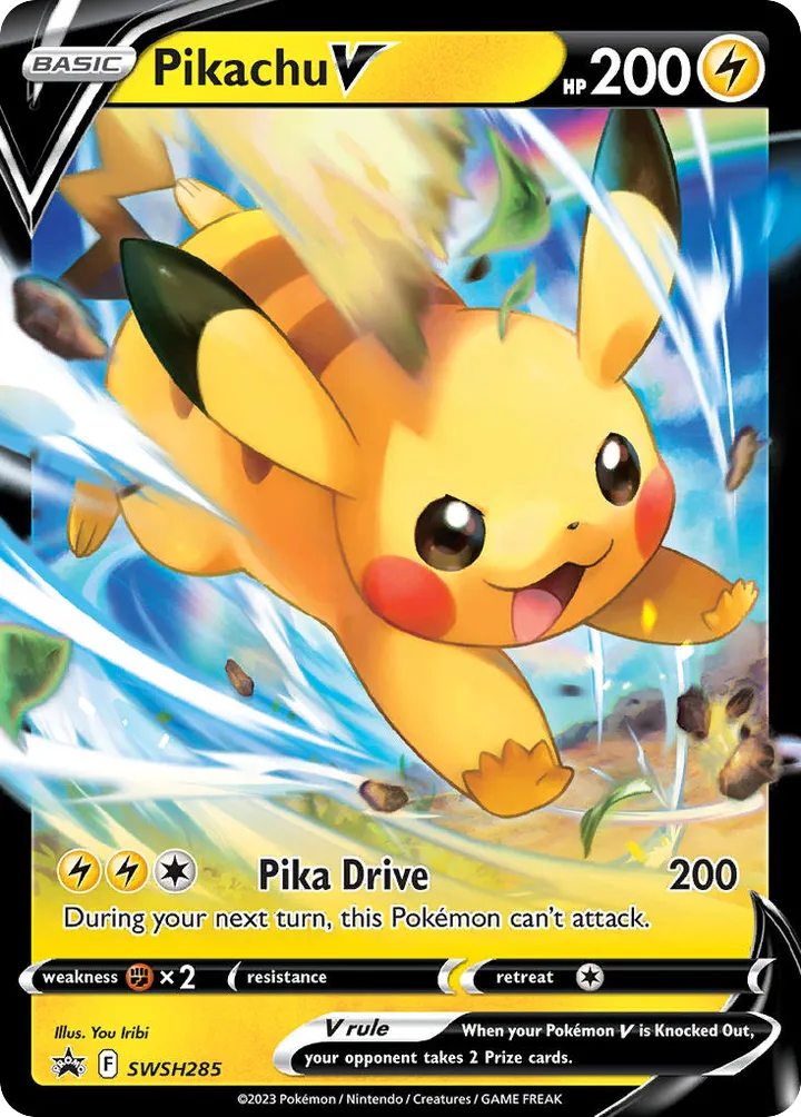 SWSH Black Star Promos 英語版 Pikachu V SWSH285 カード表面