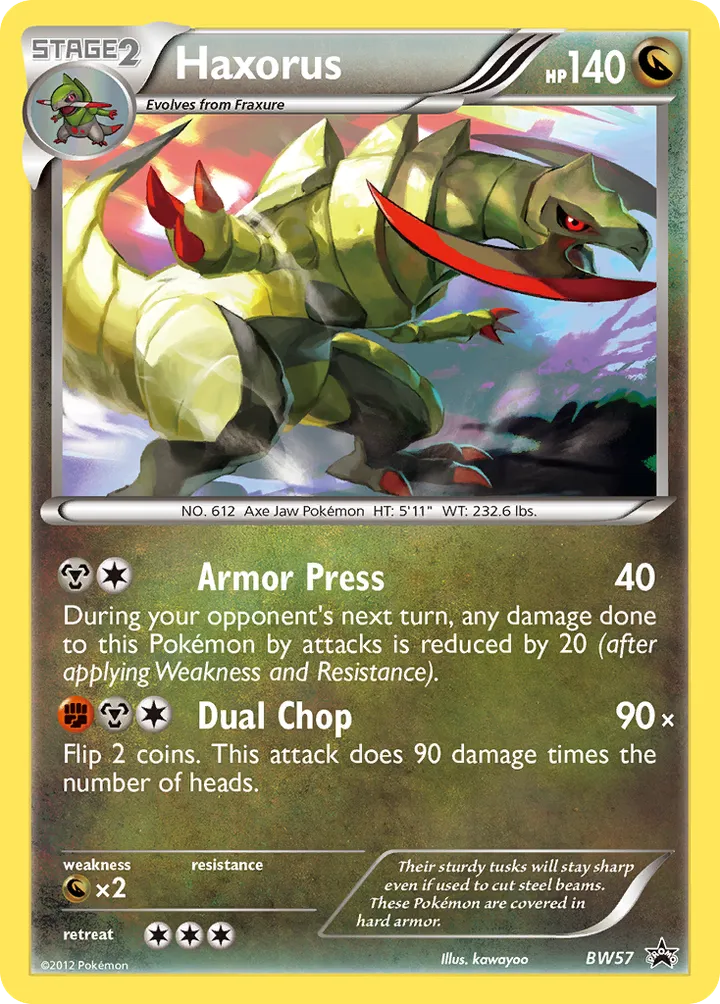 BW Black Star Promos 英語版 Haxorus BW57 カード表面